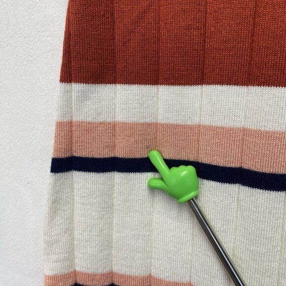 Jolie & Joy Striped Ribbed Knit Midi Body-Con Dress Women Medium Multicolor - Picture 2 of 15